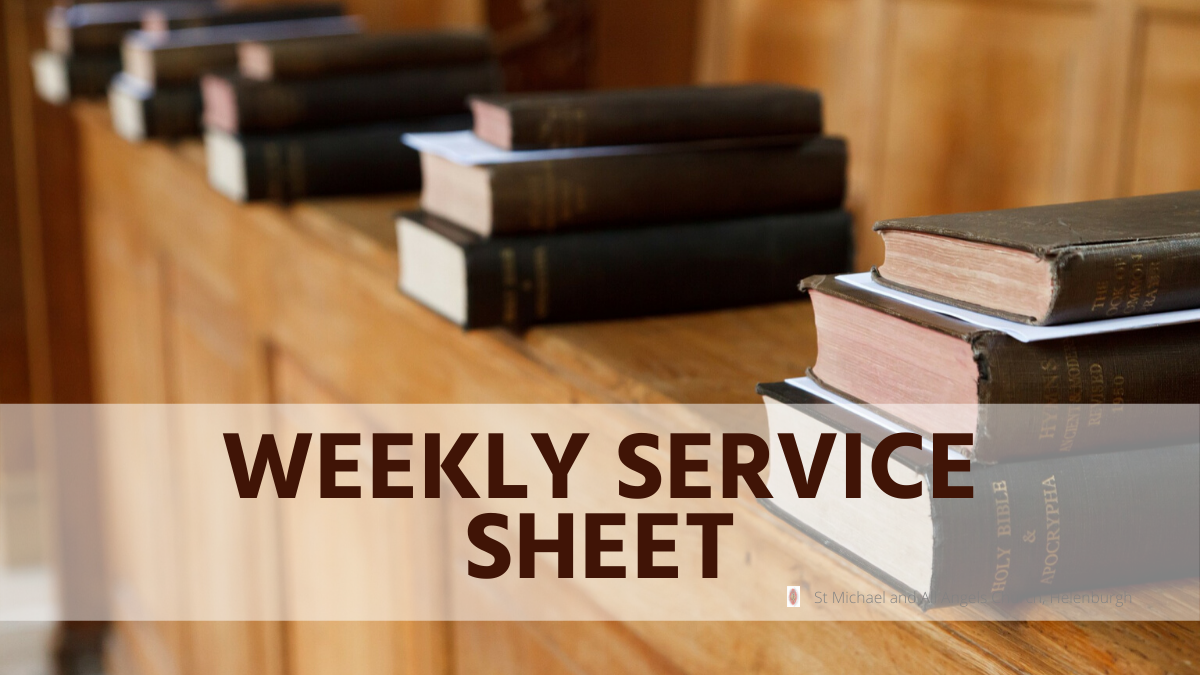 Service Sheet: Sunday 3rd May 2020 – Fourth Sunday of Easter
