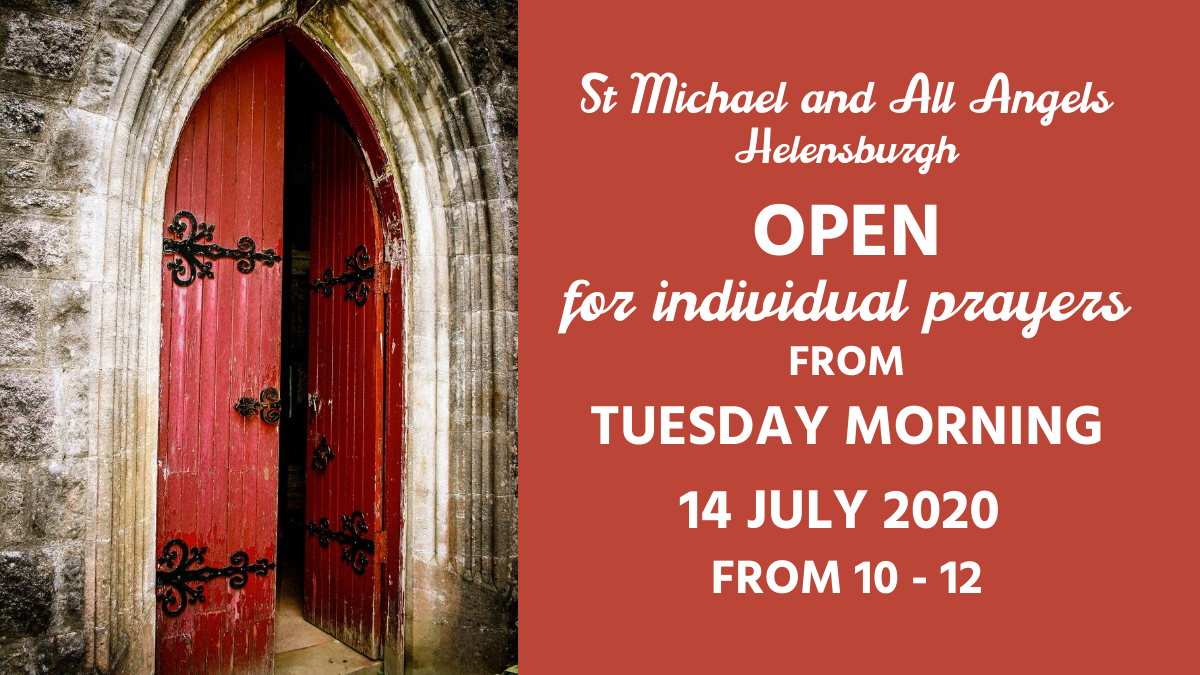 St Michael’s is open for private prayers